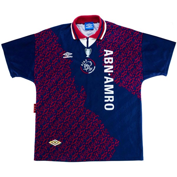 Camiseta Ajax Replica Segunda Ropa Retro 1994 1995 Azul